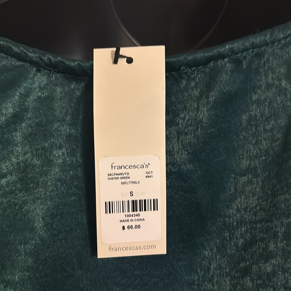 Francesca's Emerson Satin Wrap Dress - Size Small NWT - Picture 4 of 6